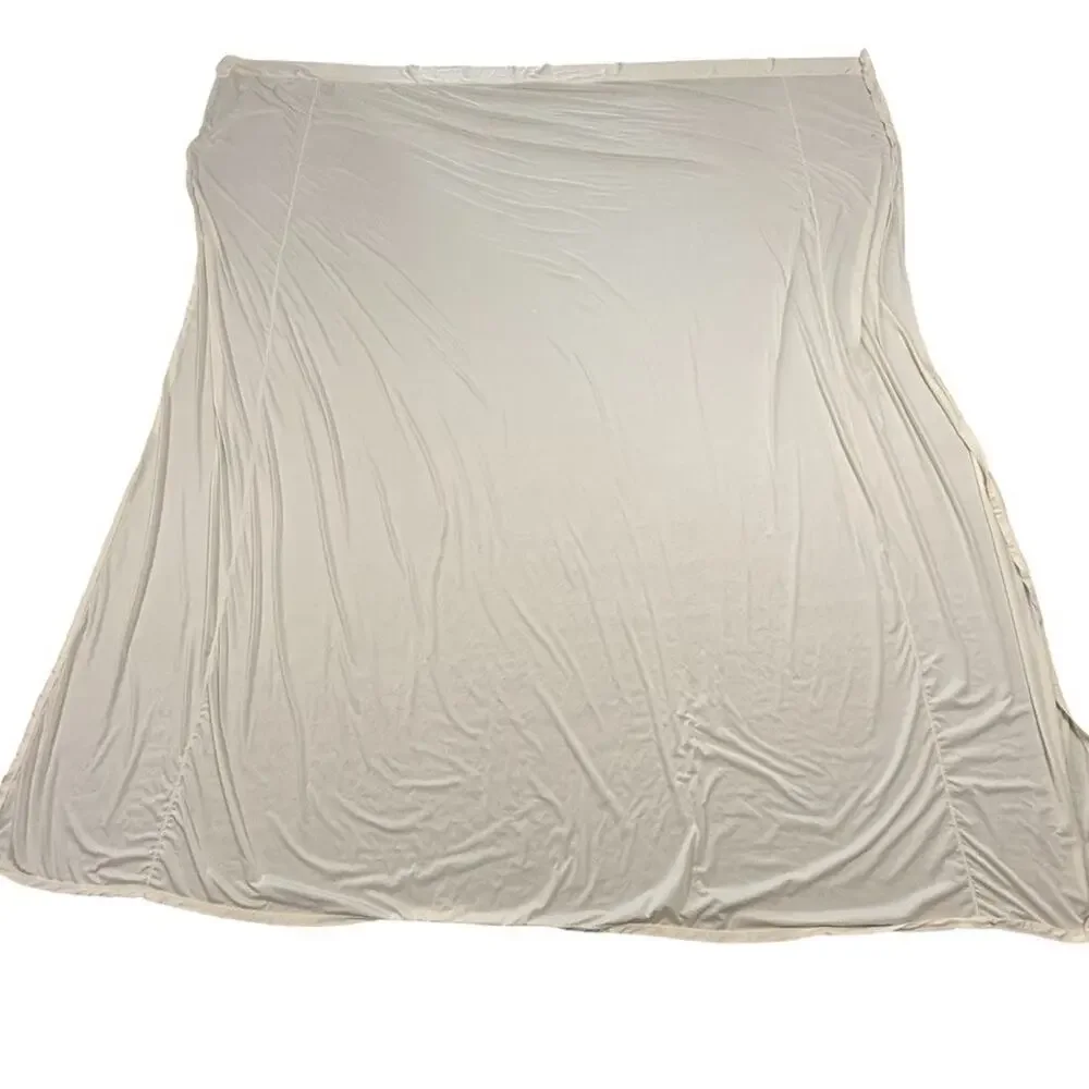 Sheex Ivory Cream Queen Single Flat Sheet Slinky Cooling Stretch Fabric Knit